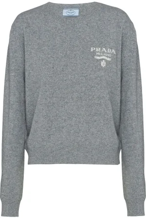 Prada Intarsia-logo cashmere jumper