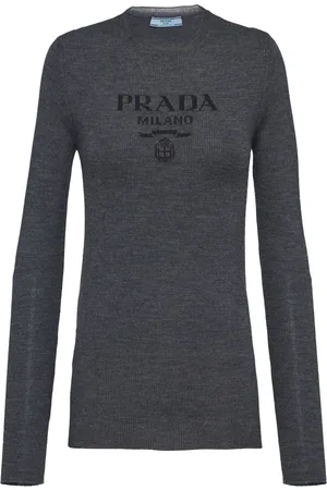 Prada Logo-intarsia wool jumper