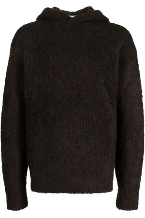 VALSTAR Drop-shoulder knitted hoodie