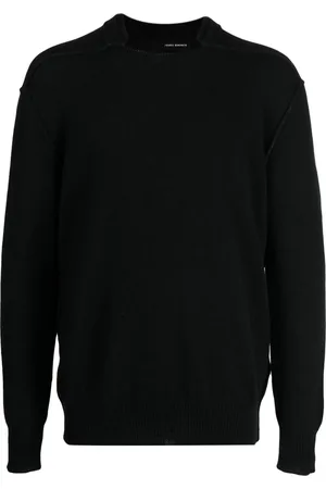 ISABEL BENENATO Split-neck long-sleeve jumper