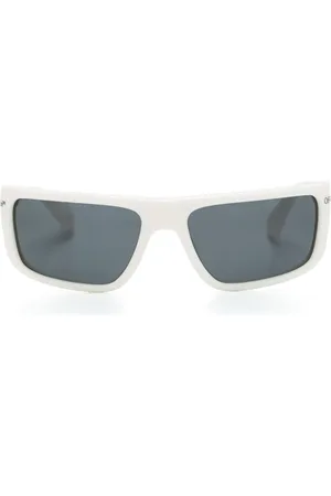 OFF-WHITE Logo-print rectangle-frame sunglasses