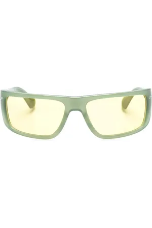 OFF-WHITE Logo-print rectangle-frame sunglasses