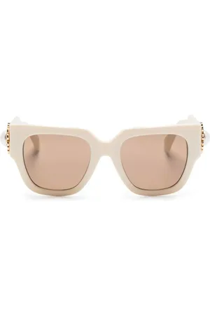 Moschino Square-frame logo-appliqué sunglasses