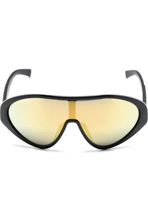Moschino Shield-frame mirrored sunglasses