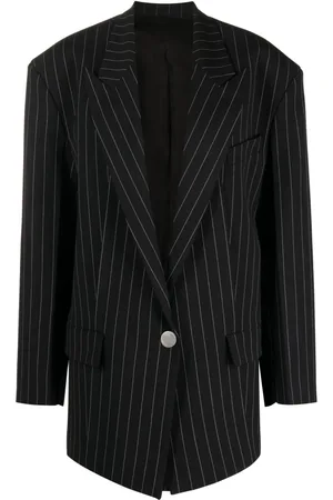 The Attico Glen pinstripe single-breasted blazer