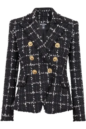 Balmain 6-Button double-breasted tweed blazer