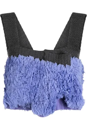 MERYLL ROGGE Ruffled-bodice crop top