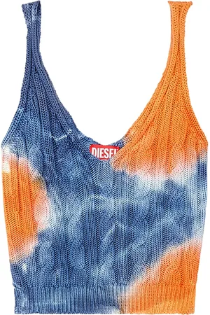 Diesel M-Mila cable-knit crop top
