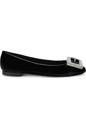Giuseppe Zanotti Buckle-detail leather balarina shoes