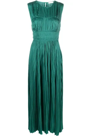 ULLA JOHNSON Delia pliss??-effect maxi dress