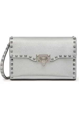 VALENTINO GARAVANI Small Rockstud metallic crossbody bag