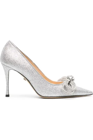 Mach & Mach Double Bow 90mm glittered pumps