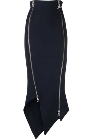 The Attico Zip-embellished asymmetric skirt