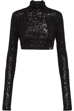 Prada Sequinned cropped top