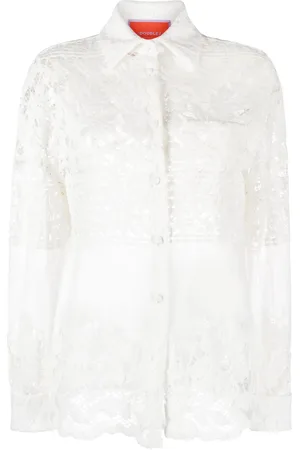 La DoubleJ Boy lace-embroidered button-down shirt