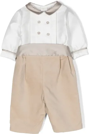 LA STUPENDERIA Satin-trim double-button romper