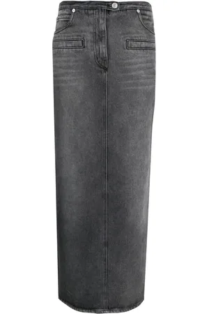 Courrèges Heritage cut-out stonewashed denim skirt