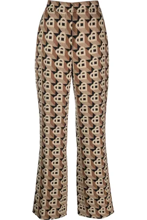Casablanca Heart-jacquard virgin-wool trousers