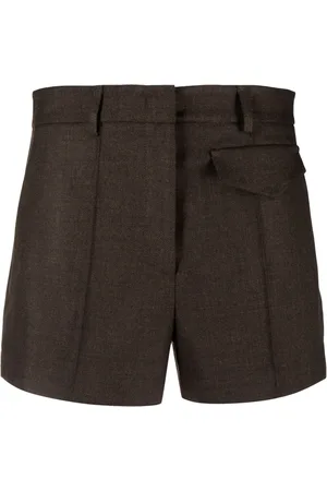 BLANCA Salicaria pleated mid-rise shorts