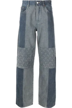 Marine Serre Regenerated Denim straight-leg trousers