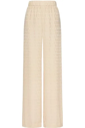 VALENTINO GARAVANI Toile Iconographe jacquard silk trousers