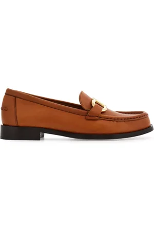 Salvatore Ferragamo Gancini-plaque leather loafers