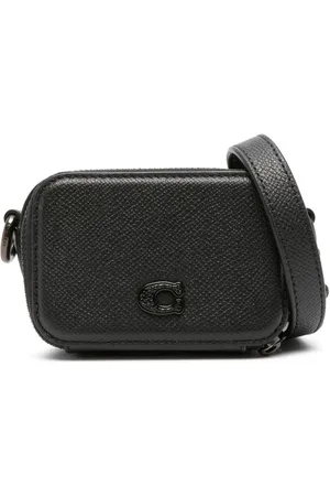 Coach Logo-plaque leather messenger bag