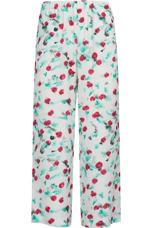 Marni Floral-print cropped trousers