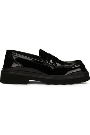 Dolce & Gabbana Square-toe patent-leather loafers