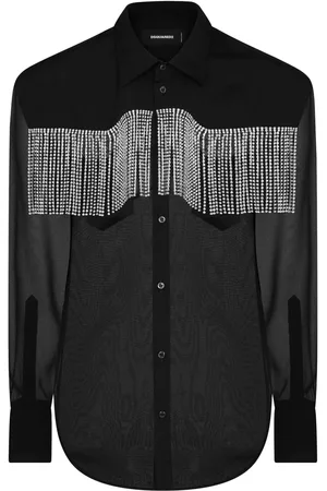 Dsquared2 Fringed panelled shirt