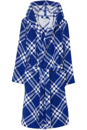 Burberry Check-print hooded cotton robe