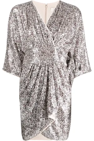 Diane von Furstenberg Sequin-embellished wrap mini dress