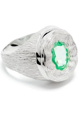 Bleue Burnham Mirror sterling- sapphire ring