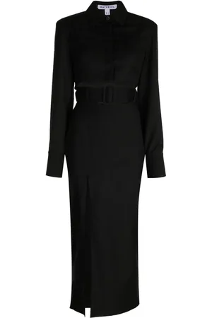 MATÉRIEL by Aleksandre Akhalkatsishvili Cut out-detail belted wool dress