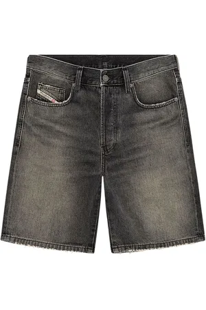 Diesel Logo-appliqué straight-leg denim shorts