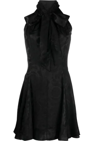 VERSACE Barocco-jacquard satin minidress
