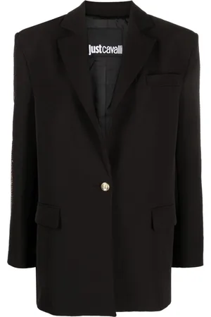 Roberto Cavalli Logo print-embellished blazer