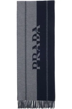 Prada Logo-jacquard wool scarf