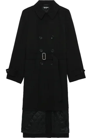 Comme des Garçons Double-breasted layered wool coat