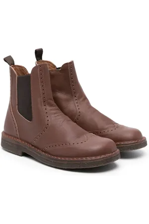 PèPè Perforated-detail leather ankle boots