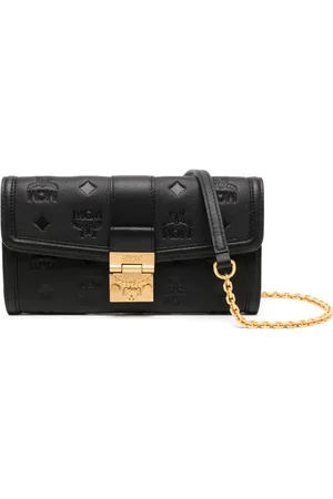 MCM Large Tracy embossed-monogram chain wallet
