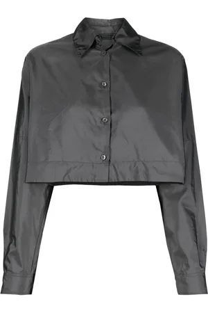 Prada 2000s cropped chiffon silk shirt
