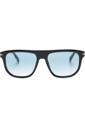 DB EYEWEAR BY DAVID BECKHAM Logo-plaque rectangle-frame sunglasses