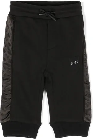 HUGO BOSS Logo-patch drawstring track pants