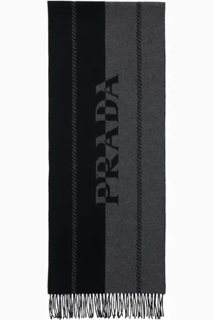 Prada Logo-jacquard wool scarf