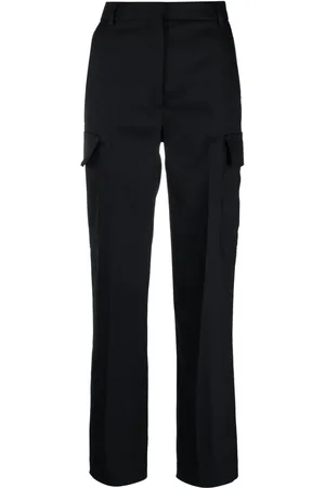 Stella McCartney Pressed-crease cargo-pocket straight trousers