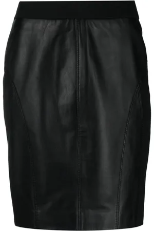 Pinko Zip-fastening leather skirt