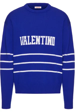VALENTINO GARAVANI Logo-intarsia crew-neck jumper