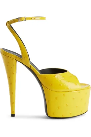 Yellow best sale platform sandals