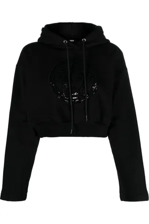 VERSACE Medusa Head-embellished cropped hoodie
